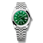 Montre SeikoPalm en acier inoxydable – Cadran vert tropical inspiré des feuilles de palmier, index luminescents et mouvement automatique haute précision. Bracelet Jubilee en acier pour un confort absolu